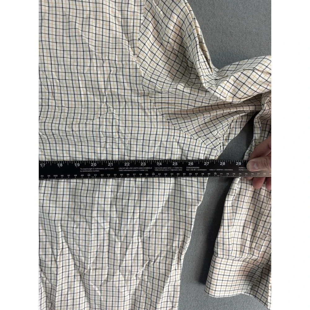 Polo Ralph Lauren Regent Shirt Mens 16 32/33 White Check Button Down Long Sleeve